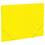Папка на резинках BRAUBERG Neon, неоновая, желтая, до 300 листов, 0,5 мм, 227461