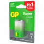 Батарейка GP Super, Крона (6LR61, 6LF22, 1604A), алкалиновая, 1 шт., в блистере, 1604A-BC1