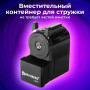 Точилка механическая BRAUBERG JET, металлический механизм, корпус черный, 229566