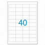Этикетка самоклеящаяся 48,5х25,4 мм, 40 этикеток, белая, 70 г/м2, 50 листов, LOMOND, 2100195