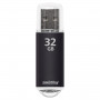 Флеш-диск 32 GB, SMARTBUY V-Cut, USB 2.0, металлический корпус, черный, SB32GBVC-K