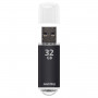 Флеш-диск 32 GB, SMARTBUY V-Cut, USB 2.0, металлический корпус, черный, SB32GBVC-K