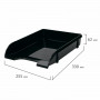 Лоток горизонтальный для бумаг BRAUBERG Classic, 330х240х62 мм, черный, 237285