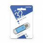 Флеш-диск 32 GB, SMARTBUY V-Cut, USB 2.0, металлический корпус, синий, SB32GBVC-B