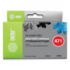 Картридж струйный CACTUS (CS-CLI471XLC) для CANON PIXMA MG5740/6840/7740, голубой, ресурс 2000 стр.