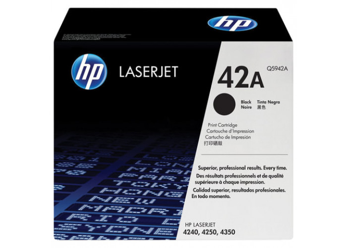 Картридж лазерный HP (Q5942А) LaserJet 4250/4350 и другие, №42А, оригинальный, ресурс 10000 страниц, Q5942A