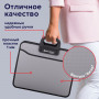 Папка-портфель пластиковая BRAUBERG ПРЕМЬЕР А4 (390х315х120 мм), 3 отделения, фактура бисер, серая, 223083