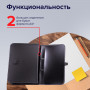 Папка-портфель пластиковая BRAUBERG КОНСУЛ А4 (370х280х120 мм), 2 отделения, фактура бисер, черная, 223079