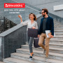Папка-портфель пластиковая BRAUBERG КОНСУЛ А4 (370х280х120 мм), 2 отделения, фактура бисер, черная, 223079