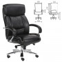 Кресло офисное BRABIX PREMIUM Direct EX-580, хром, рециклированная кожа, черное, 531824