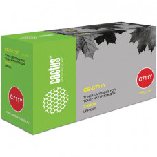 Картридж лазерный CACTUS (CS-C711Y) для CANON LBP-5300, желтый, ресурс 6000 стр.