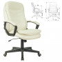 Кресло офисное BRABIX PREMIUM Omega EX-589, экокожа, бежевое, 532095