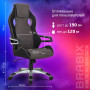 Кресло компьютерное BRABIX Techno GM-002, ткань, черное/серое, вставки белые, 531815
