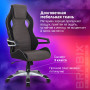 Кресло компьютерное BRABIX Techno GM-002, ткань, черное/серое, вставки белые, 531815