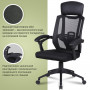 Кресло офисное BRABIX Nexus ER-401, с подголовником, черное, 531835