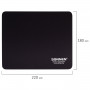Коврик для мыши SONNEN BLACK, резина + ткань, 220х180х3 мм, 513309