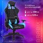 Кресло компьютерное BRABIX GT Master GM-110, две подушки, экокожа, черное/голубое, 531928