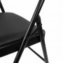 Стул складной для дома и офиса BRABIX Golf Plus CF-003 Комфорт, черный каркас, кожзам черный, 531566