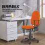 Кресло BRABIX Prestige Start MG-312, эргономичная спинка, ткань, оранжевое, 531922