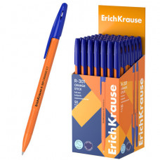 Ручка шариковая ERICH KRAUSE R-301 Orange, СИНЯЯ, корпус оранжевый, узел 0,7 мм, линия письма 0,35 мм, 43194