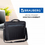 Сумка деловая BRAUBERG Sidney, 34х44х6 см, отделение для планшета и ноутбука 17,3, ткань, черная, 240449