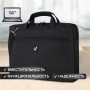Сумка деловая BRAUBERG Chance, 25х35х4 см, отделение для планшета и ноутбука 13,3, ткань,черная, 240455