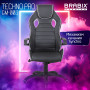 Кресло компьютерное BRABIX Techno Pro GM-003, экокожа, черное/серое, вставки серые, 531814