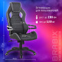 Кресло компьютерное BRABIX Techno Pro GM-003, экокожа, черное/серое, вставки серые, 531814