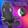 Кресло компьютерное BRABIX Techno Pro GM-003, экокожа, черное/серое, вставки серые, 531814
