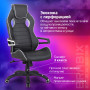 Кресло компьютерное BRABIX Techno Pro GM-003, экокожа, черное/серое, вставки серые, 531814