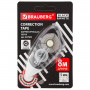 Корректирующая лента BRAUBERG BLACK&WHITE 5 мм х 8 м, корпус черный тонированный, механизм перемотки, 227800