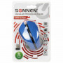 Мышь беспроводная SONNEN WM-250Bl, USB, 1600 dpi, 3 кнопки + 1 колесо-кнопка, оптическая, синяя, 512644