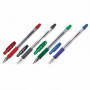 Ручка шариковая масляная с грипом PILOT BPS-GP, СИНЯЯ, корпус прозрачный, узел 0,7 мм, линия письма 0,32 мм, BPS-GP-F, BРS-GP-F