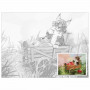 Холст на картоне с контуром BRAUBERG ART CLASSIC КОТ, 30х40 см, грунтованный, хлопок, 191549
