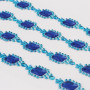 Стразы самоклеящиеся на ленте Сапфирный узор, 13 мм, 4 ленты,на подложке, ОСТРОВ СОКРОВИЩ, 661588