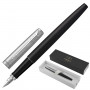 Ручка перьевая PARKER Jotter Bond Street Black CT, копус черный, детали из нержавеющей стали, синяя, 2030947