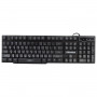 Клавиатура проводная SONNEN KB-7010, USB, 104 клавиши, LED-подсветка, черная, 512653
