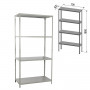 Стеллаж металлический BRABIX MS KD-185/40/70-4, 1850х700х400 мм, 4 полки, компактная упаковка, 291113, S240BR124402