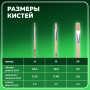 Кисти BRAUBERG, набор 3 шт. (из щетины плоская № 4, 8, 14), блистер, 200223