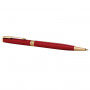 Ручка шариковая PARKER Sonnet Core Intense Red Lacquer GT Slim тонкая, корпус красный глянцевый лак, позолоченные детали, черная, 1931477