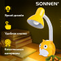 Светильник настольный SONNEN OU-603, на подставке, цоколь Е27, Сова, желтый, 236673