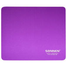 Коврик для мыши SONNEN PURPLE, резина + ткань, 220х180х3 мм, 513307
