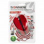 Мышь беспроводная SONNEN WM-250R, USB, 1600 dpi, 3 кнопки + 1 колесо-кнопка, оптическая, красная, 512643