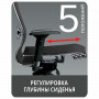 Кресло офисное МЕТТА SAMURAI Lux, кожа, регулируемое сиденье, черное