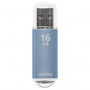 Флеш-диск 16 GB, SMARTBUY V-Cut, USB 2.0, металлический корпус, синий, SB16GBVC-B