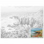 Холст на картоне с контуром BRAUBERG ART CLASSIC ЦВЕТЫ И МОРЕ, 30х40 см, грунтованный, хлопок, 191541