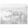 Холст на картоне с контуром BRAUBERG ART CLASSIC ЦВЕТЫ И МОРЕ, 30х40 см, грунтованный, хлопок, 191541