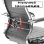 Кресло офисное МЕТТА К-4-Т хром, прочная сетка, сиденье и спинка регулируемые, светло-зеленое