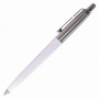 Ручка шариковая PARKER Jotter Plastic CT, корпус белый, детали из нержавеющей стали, синяя, R0032930