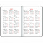 Ежедневник датированный 2025, А5, 138x213 мм, BRAUBERG Foliage, под кожу гибкий, розовый, 115852
